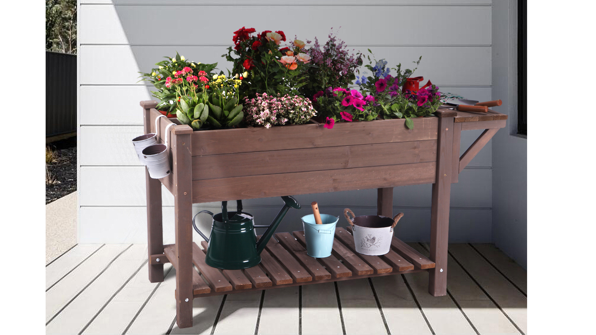 Amazon.com: Aivituvin Raised Garden Bed on Wheels, Elevated Plant